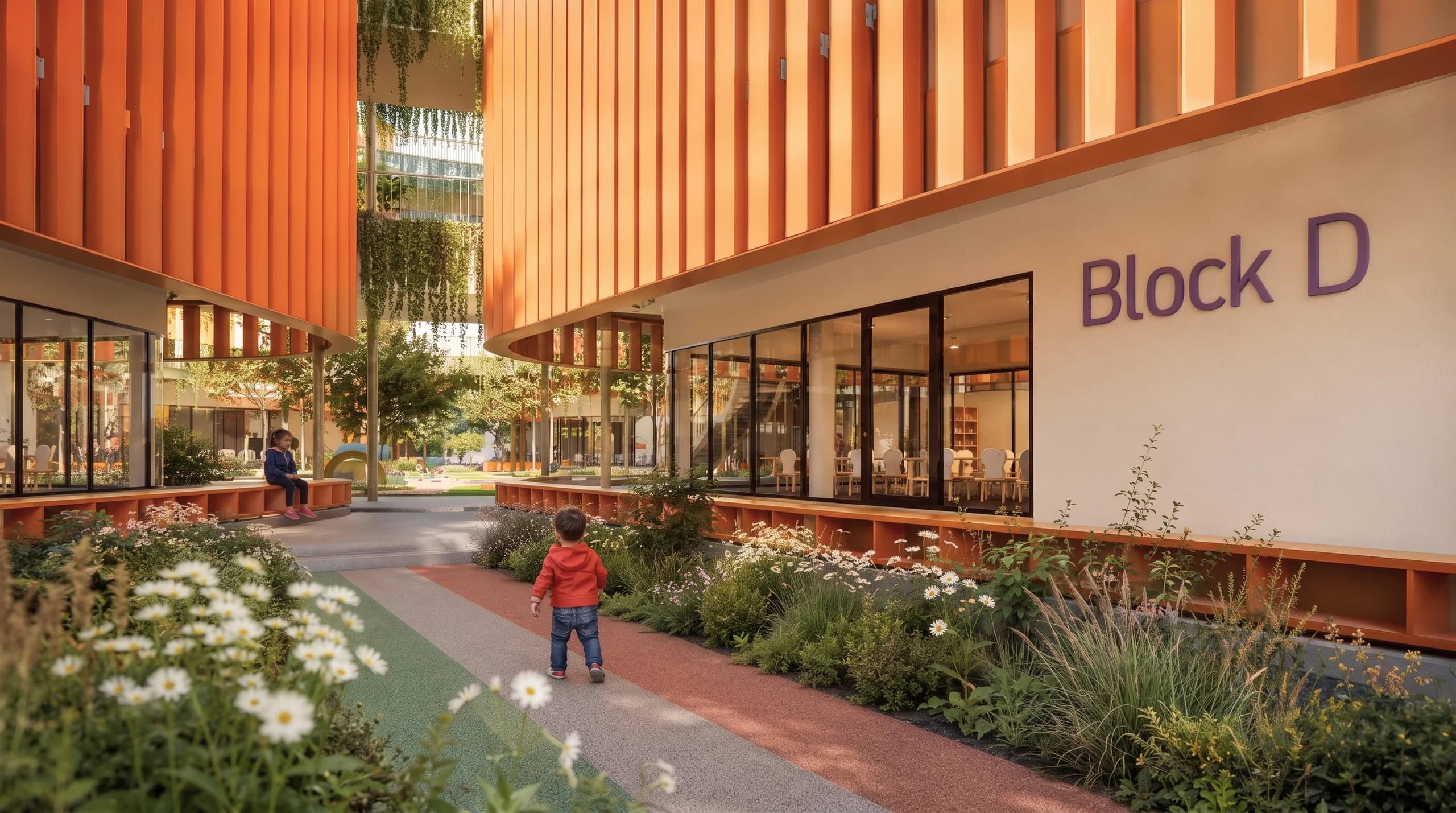 Cua Nam Kindergarten — architectural render 2