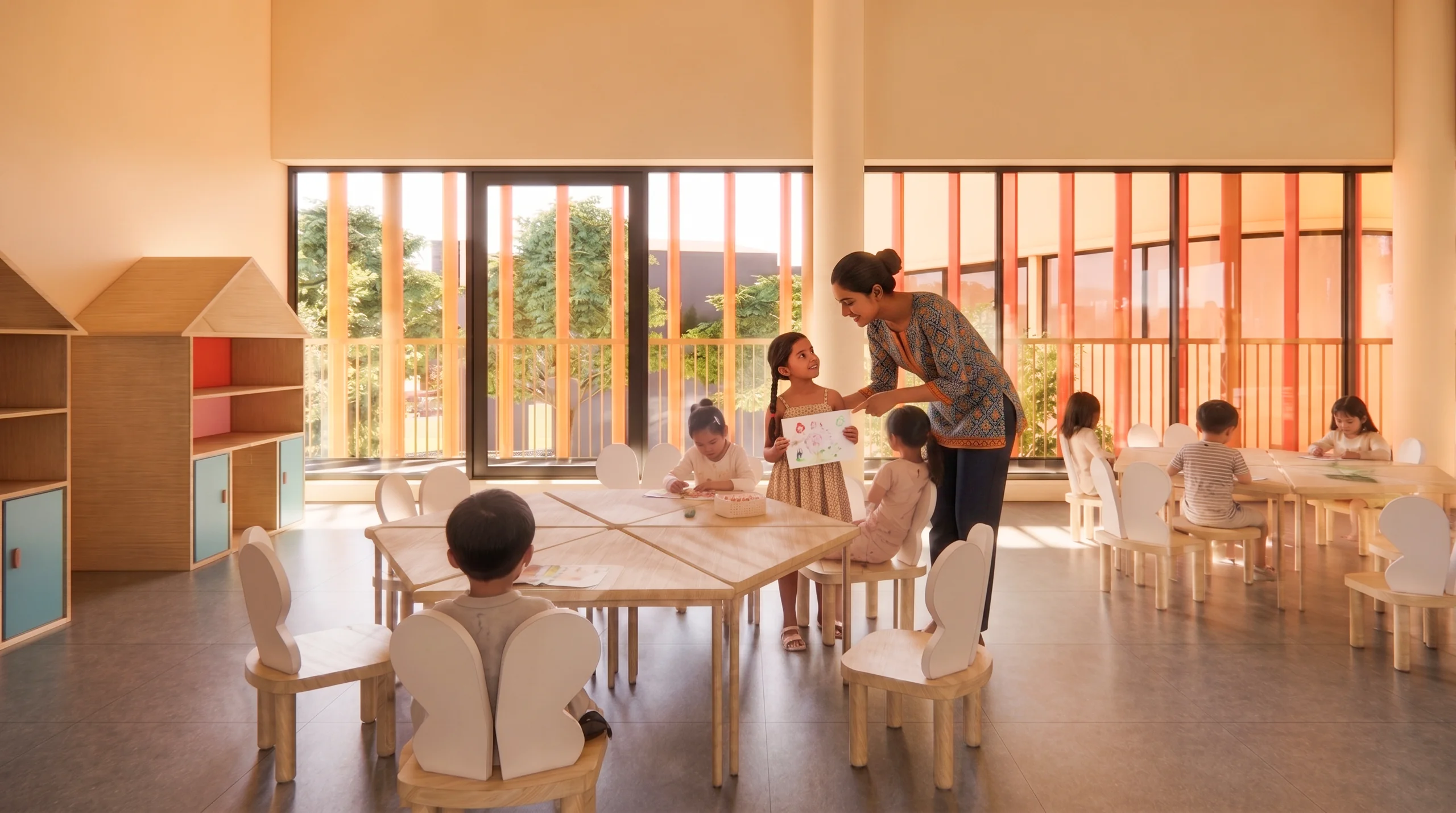Cua Nam Kindergarten — architectural render 5
