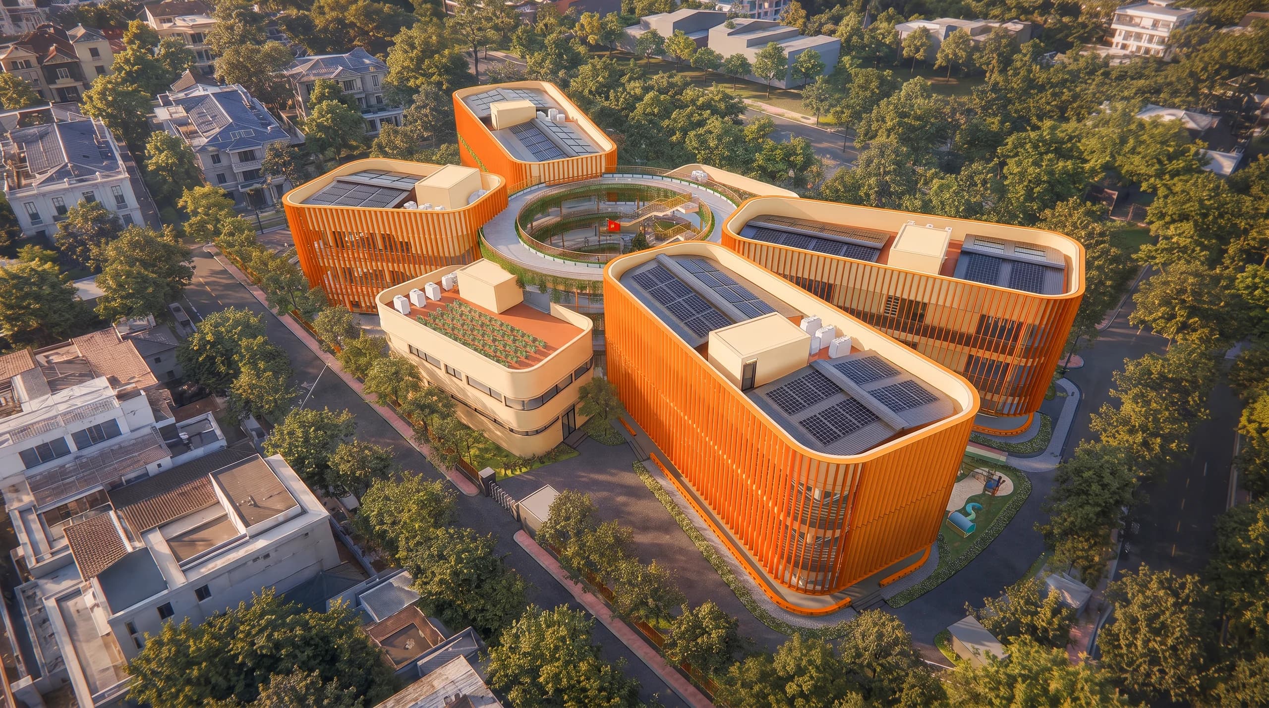 Cua Nam Kindergarten — architectural render 6