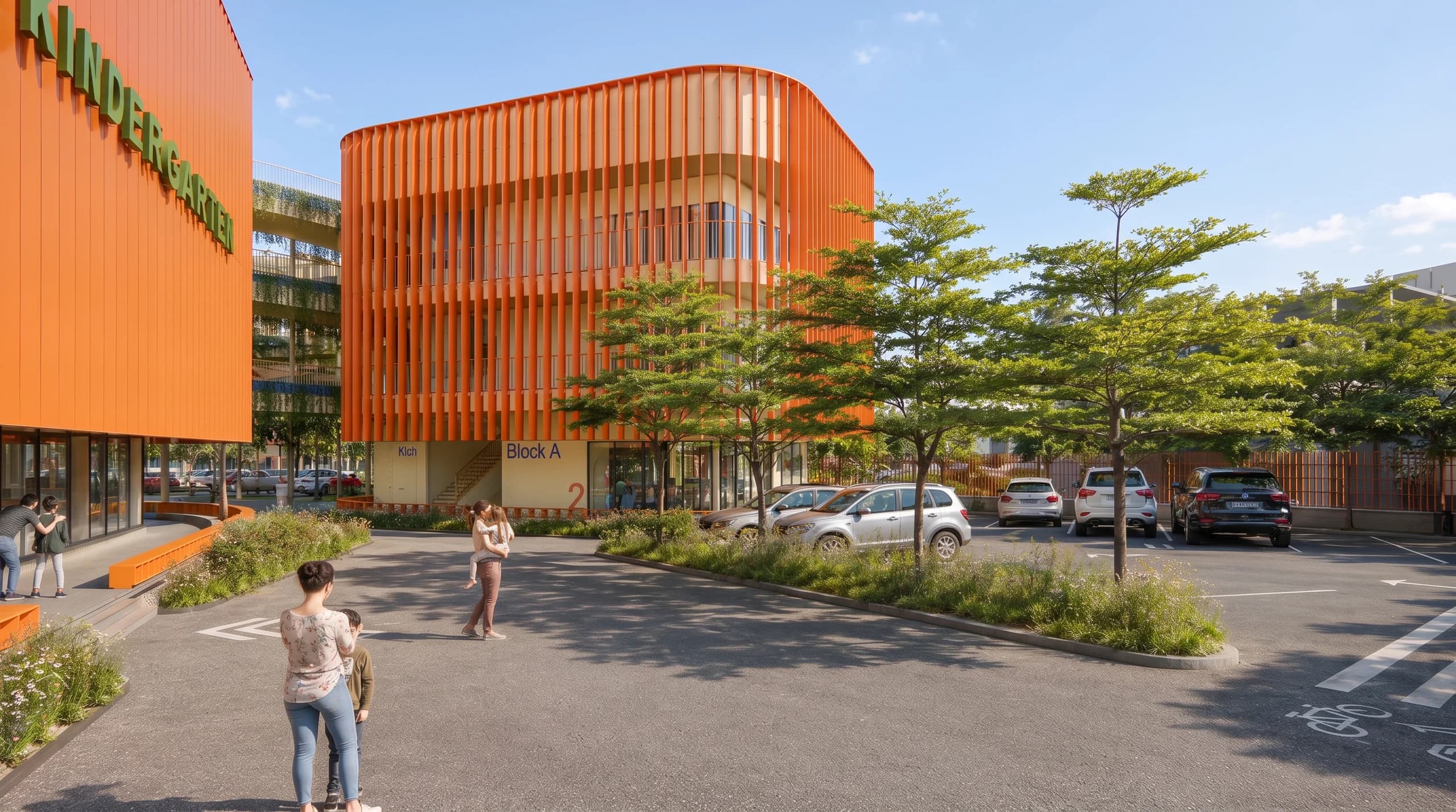 Cua Nam Kindergarten — architectural render 9