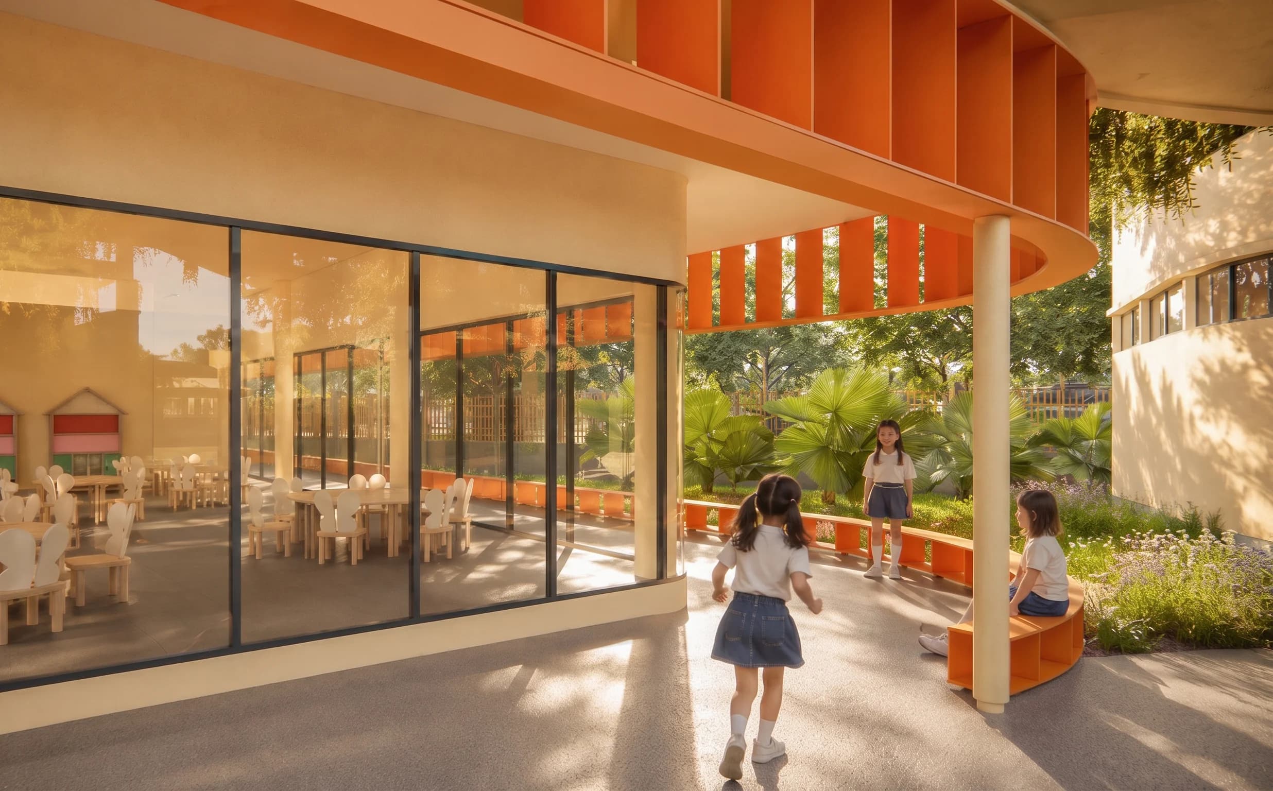 Cua Nam Kindergarten — architectural render 10