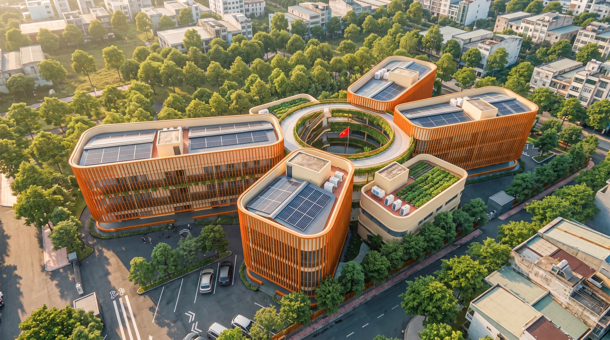 Cua Nam Kindergarten — architectural render 13