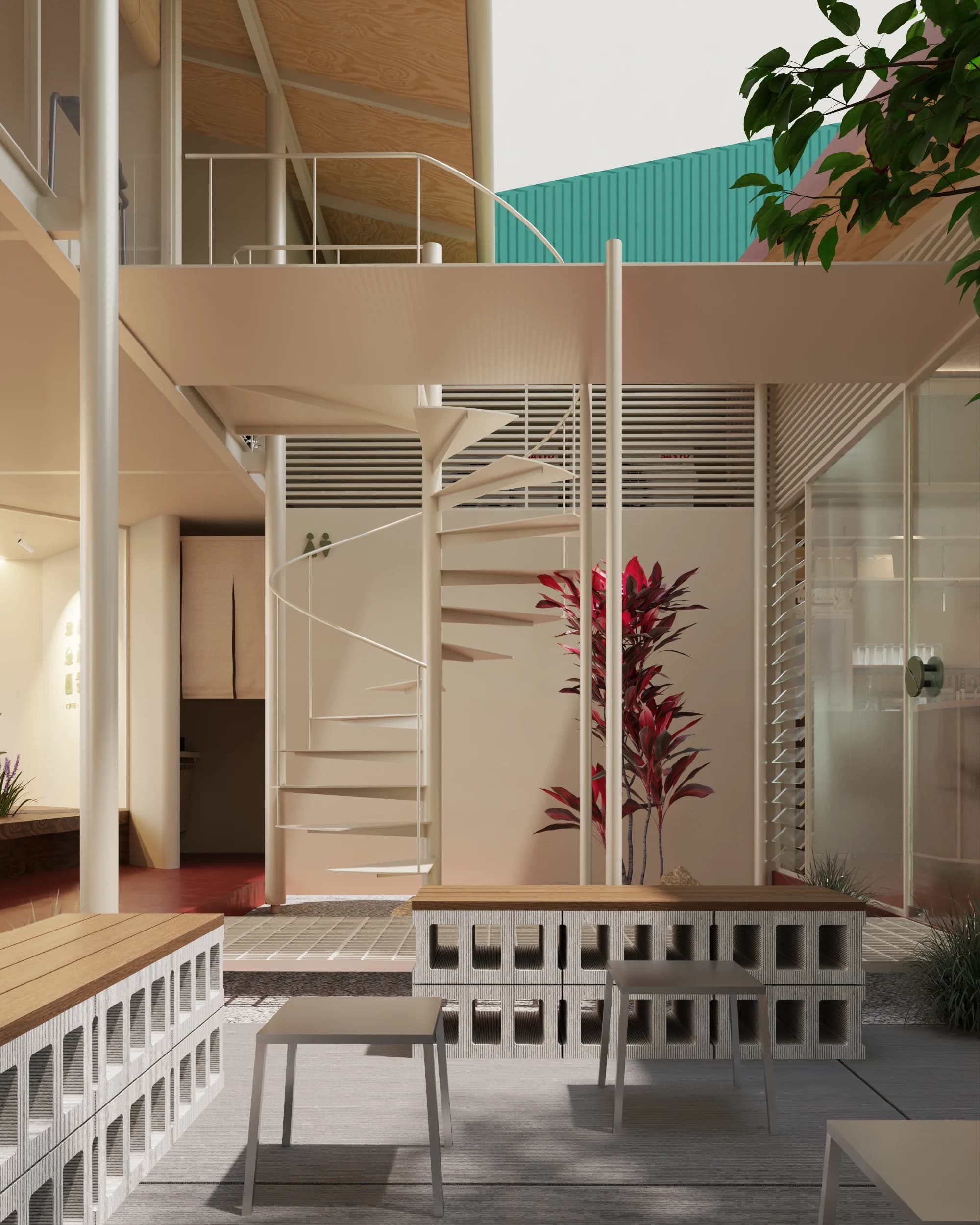 Mien Coffee — architectural render 12